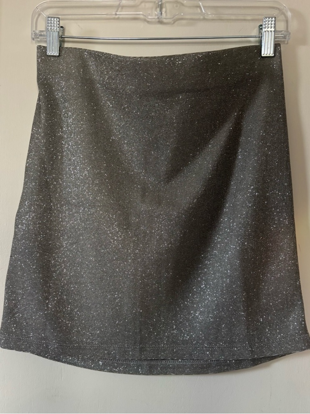 Silver Shimmer Miniskirt
